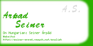 arpad seiner business card